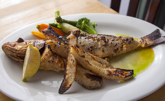 THAVMA Dinner Menu - Image of our Whole Bronzino